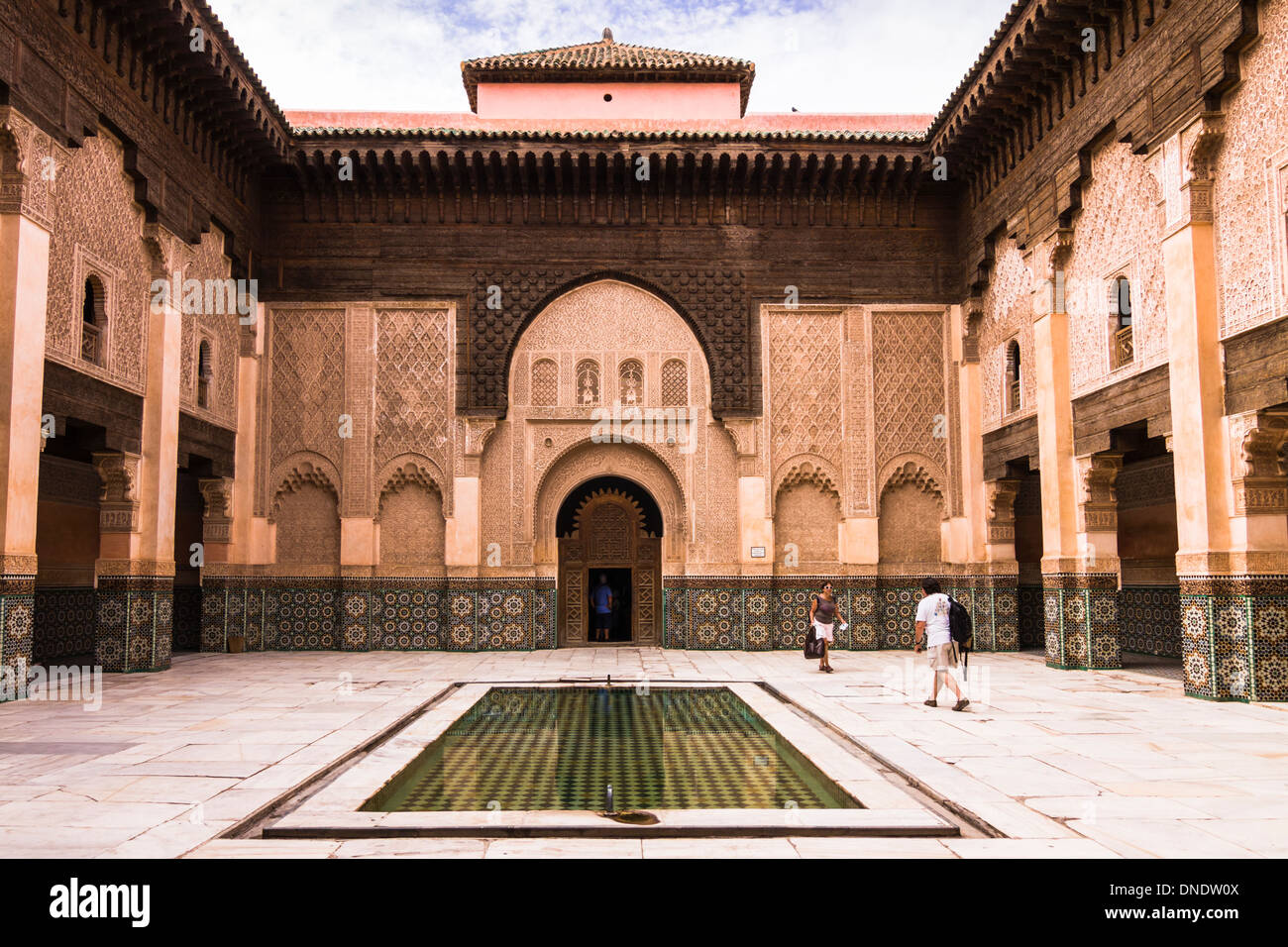 Medersa Ali ibn Yusuf, Marrakech, Marocco Foto Stock