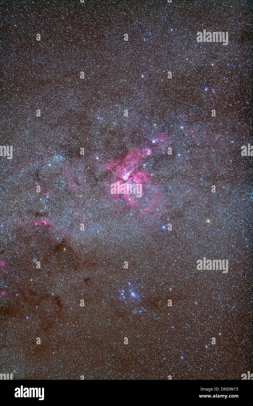 Eta Carinae Nebula area del sud della Via Lattea. Foto Stock