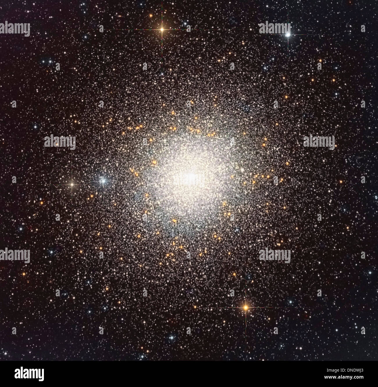 47 Tucanae (NGC 104), un ammasso globulare situato nella costellazione Tucana. Foto Stock