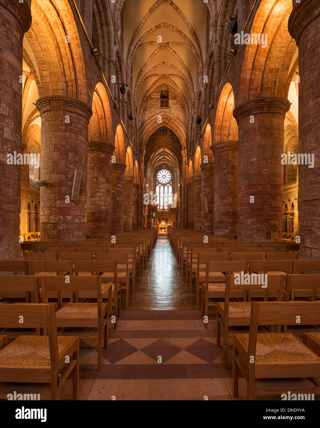 Interno di San Magnus Cathedral, Kirkwall, Orkney, Scozia Foto Stock