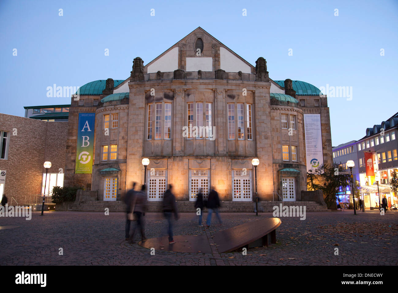 Teatro in piazza Domhof a Osnabrück, Bassa Sassonia, Germania Foto Stock