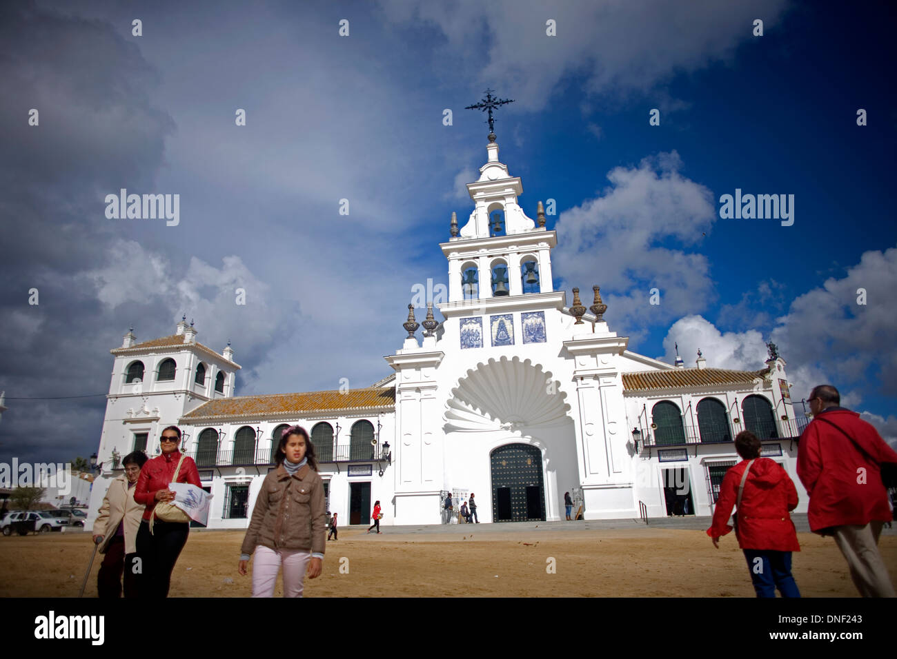 Nostra Signora del Rocio santuario, Almonte, Huelva, Andalusia, Spagna Foto Stock