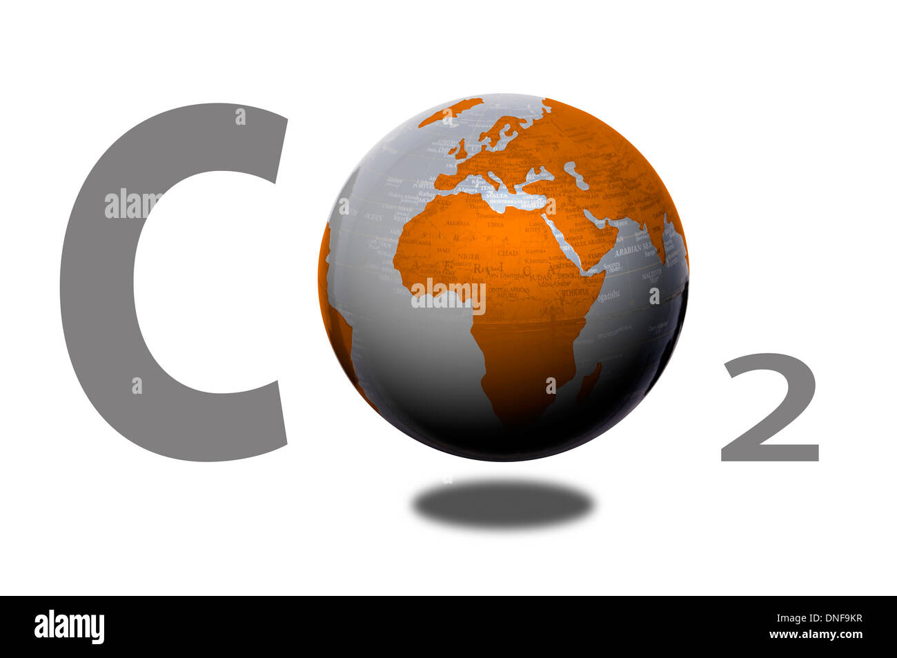 Globo in biossido di carbonio (CO2) Immagine Foto Stock