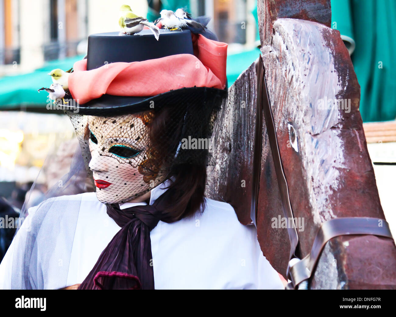 Bella maschera sul carnevale di Venezia 2012 Foto Stock