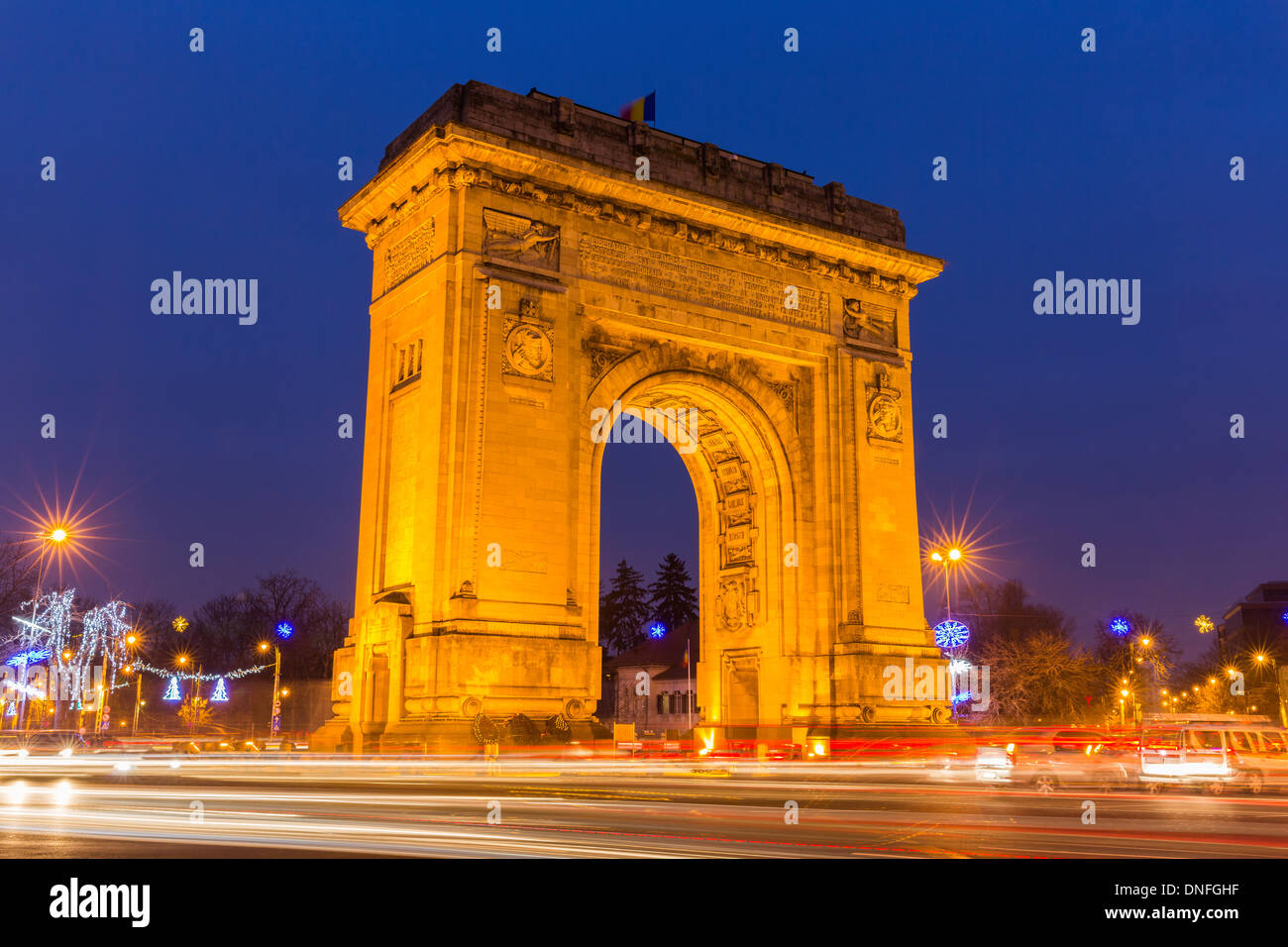 Arco di Trionfo, Bucarest Romania Foto Stock