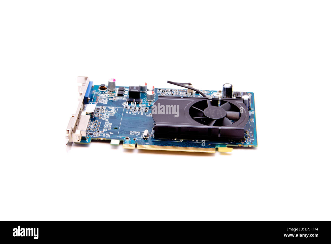 Scheda grafica su sfondo bianco Foto Stock