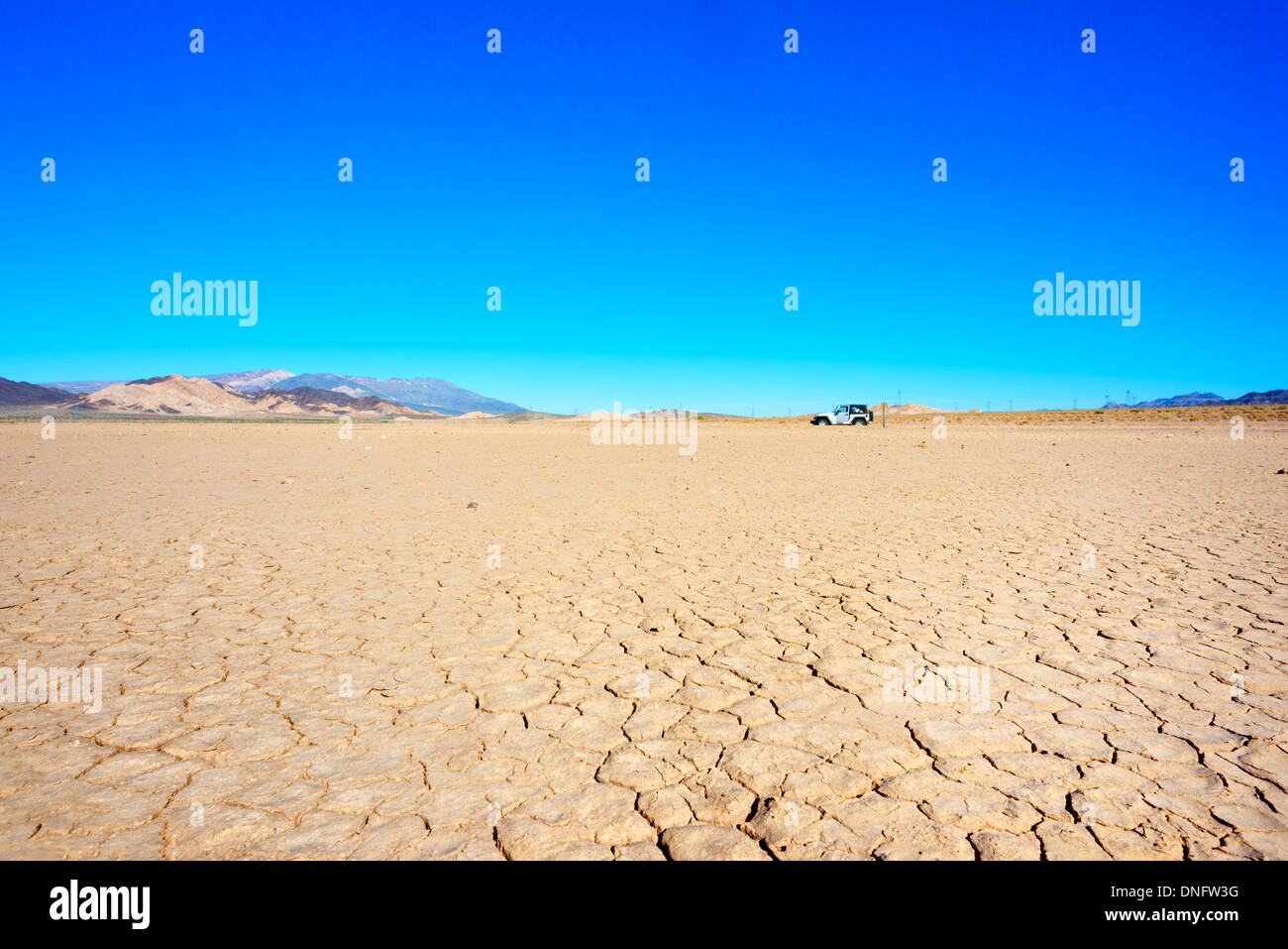 Il terreno asciutto nella Valle della Morte Foto Stock