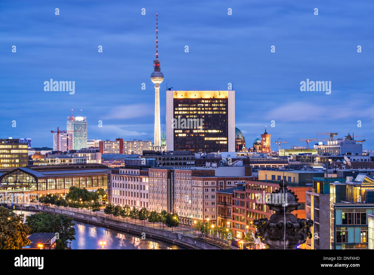 Paesaggio urbano di Berlino, Germania. Foto Stock