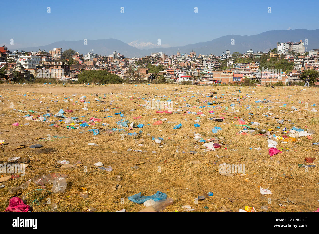 Problemi ambientali in Kathmandu. Inquinamento ambientale. Foto Stock