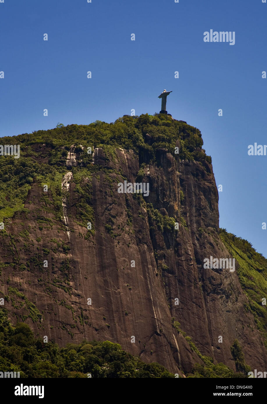 Cristo de redeemar (corcovado a Rio de Janeiro in Brasile. Foto Stock