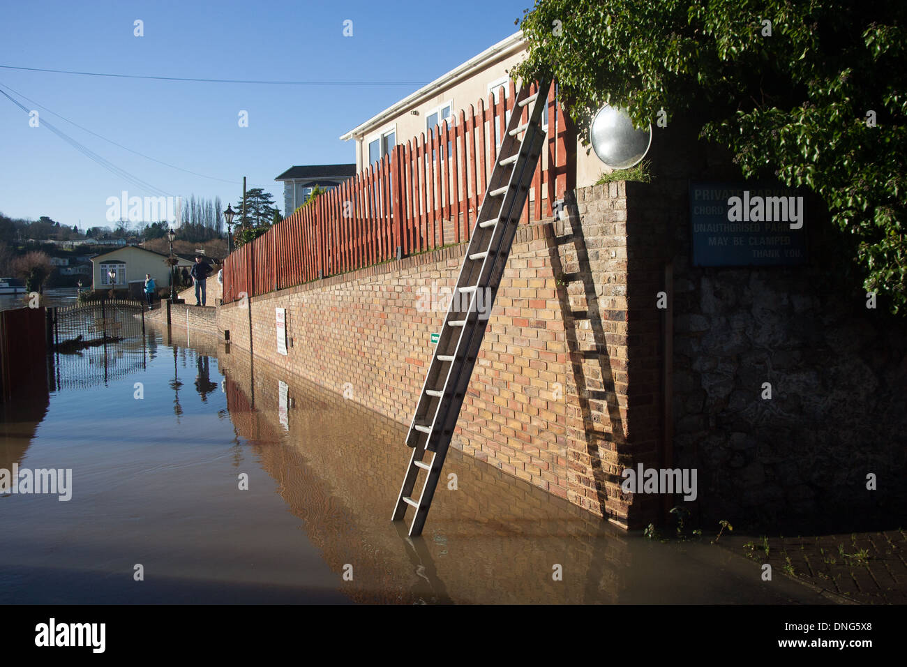 Fiume Medway inondazioni alluvioni Kent Foto Stock