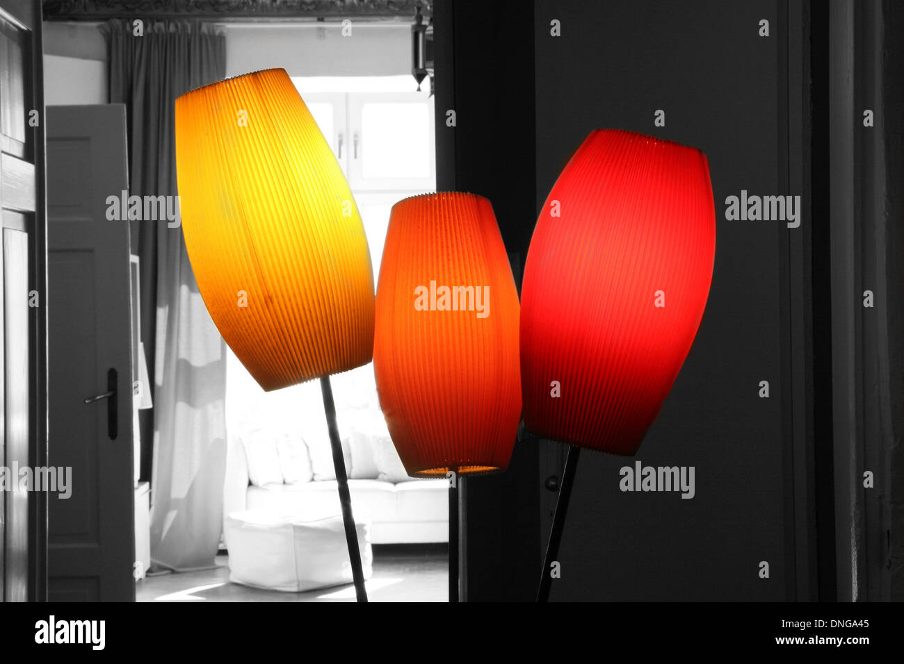Lampe 50er Dekoration Foto Stock
