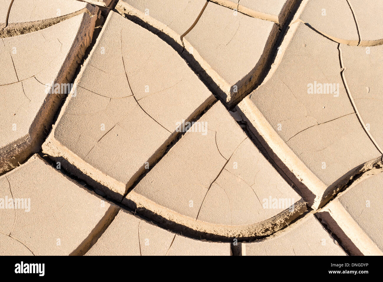 Il terreno asciutto nella Valle della Morte Foto Stock