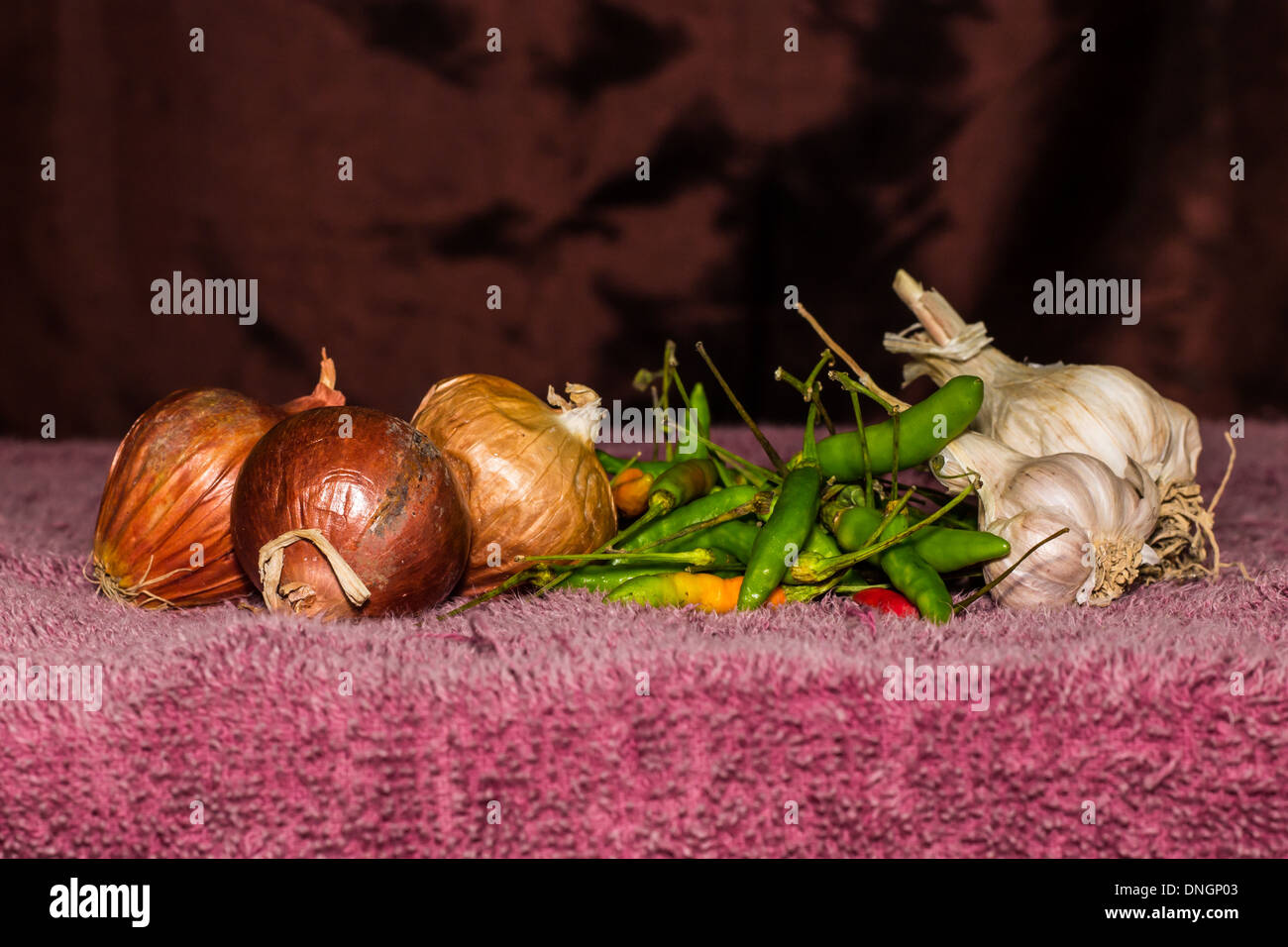Still Life - un assortimento di verdure fresche Foto Stock