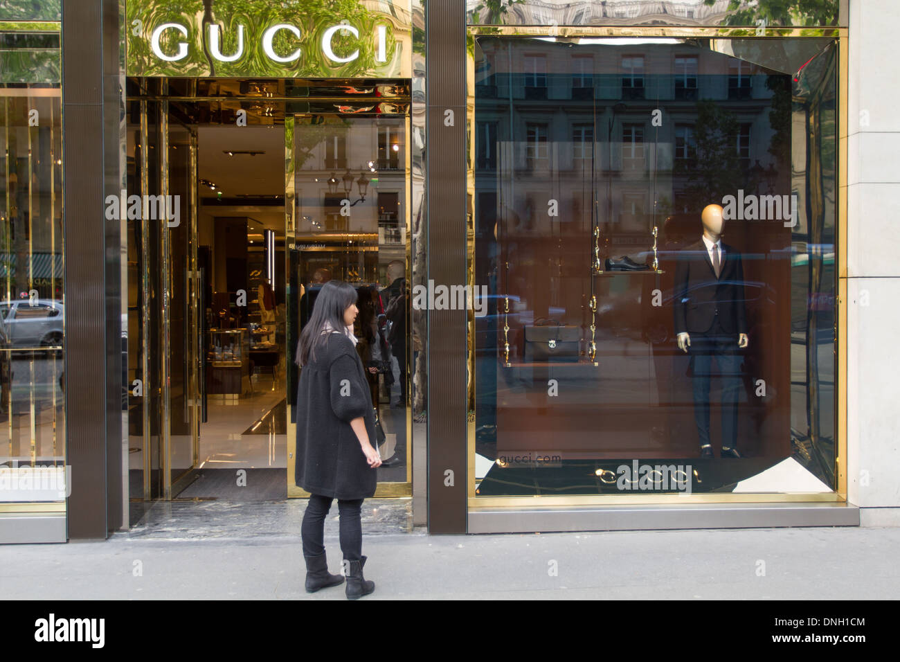 Negozio di Gucci, RUE ROYALE, 7° Arrondissement, Parigi, Francia Foto Stock