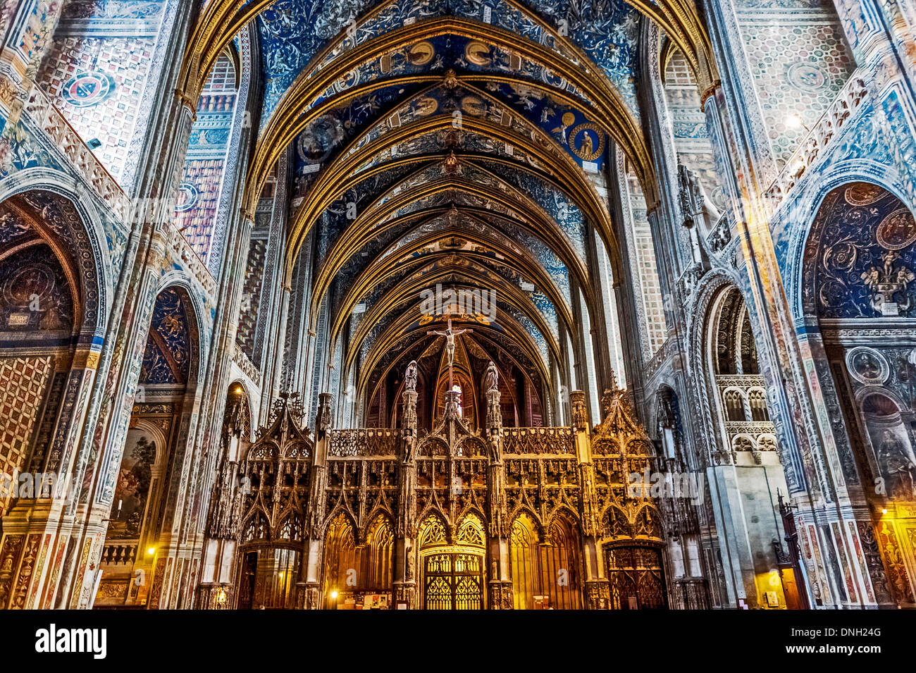 L'Europa, Francia, Tarn, Albi. Città episcopale, classificato come Patrimonio Mondiale dell'UNESCO. Cattedrale Sainte-Cecile. Il jube. Foto Stock