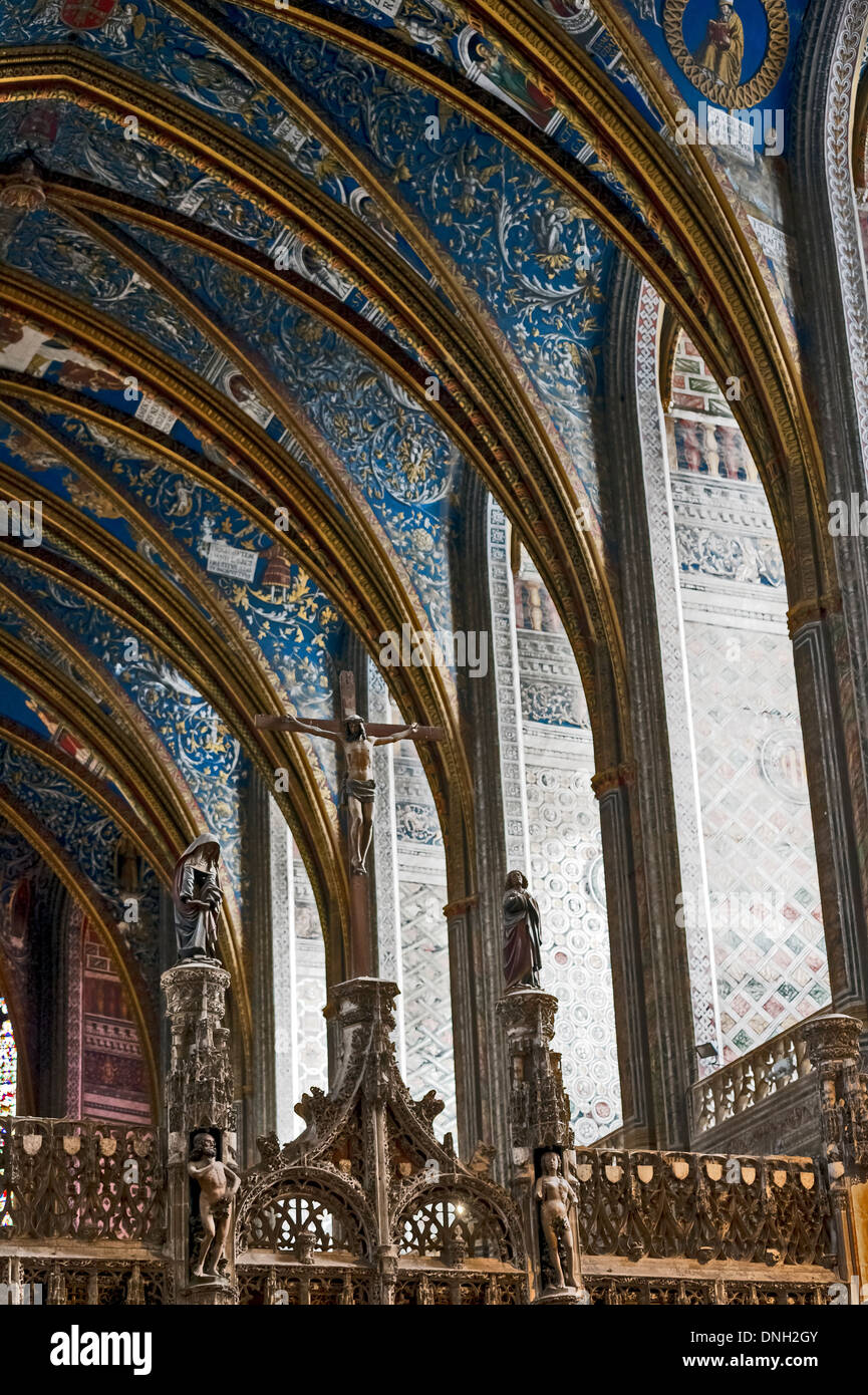 L'Europa, Francia, Tarn, Albi. Città episcopale, classificato come Patrimonio Mondiale dell'UNESCO. Cattedrale Sainte-Cecile. Il jube. Foto Stock
