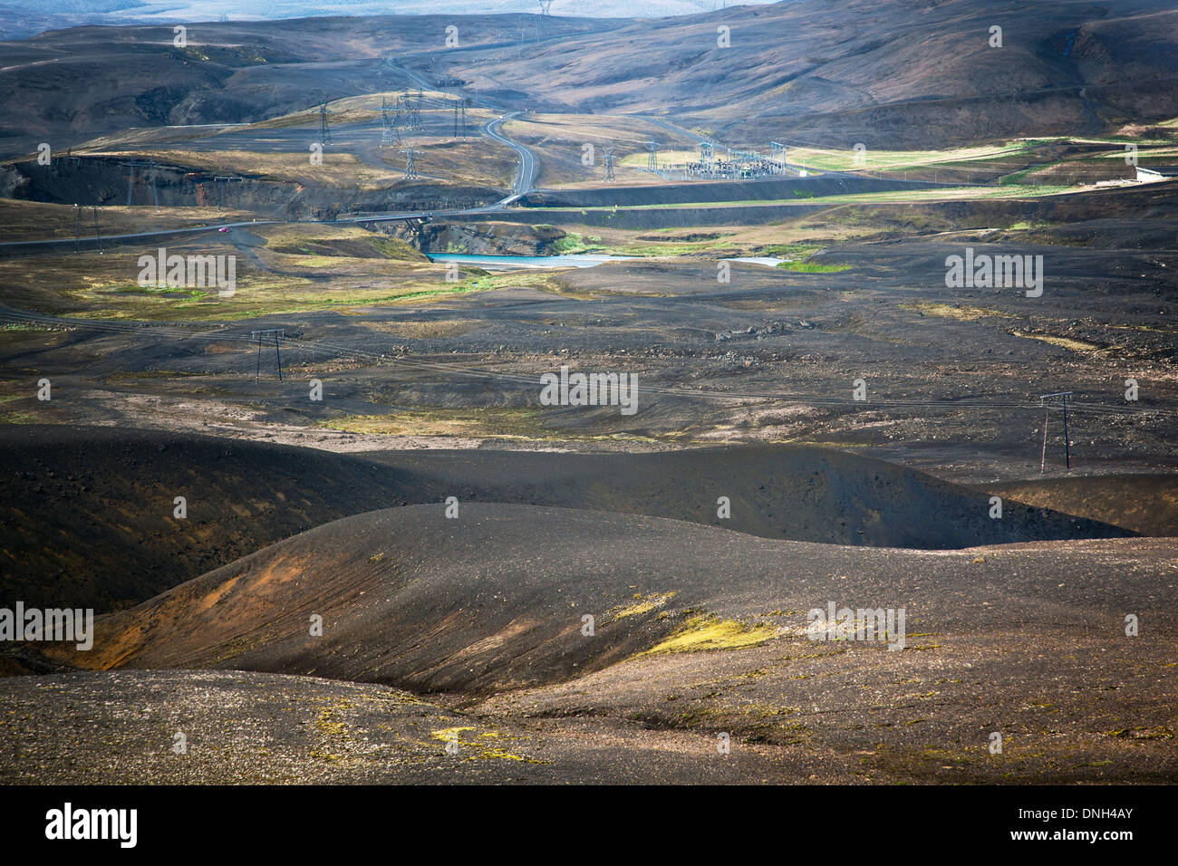 Centrale idroelettrica, sud dell'Islanda, EUROPA Foto Stock