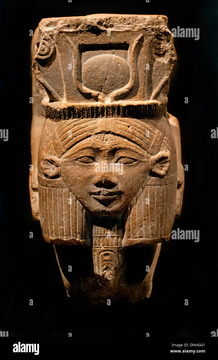 Dea Hathor 18 Dynasty 1400 BC egiziano Egitto Foto Stock