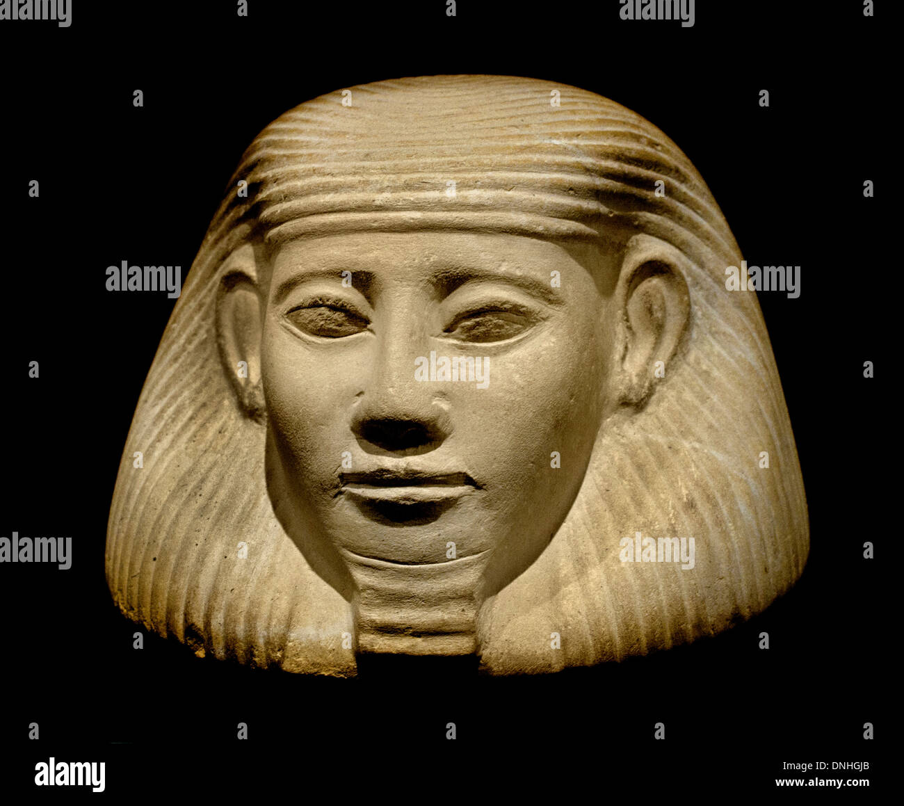 Coperchio dai visceri ( ) canopi jar 1850 BC egiziano Egitto Foto Stock