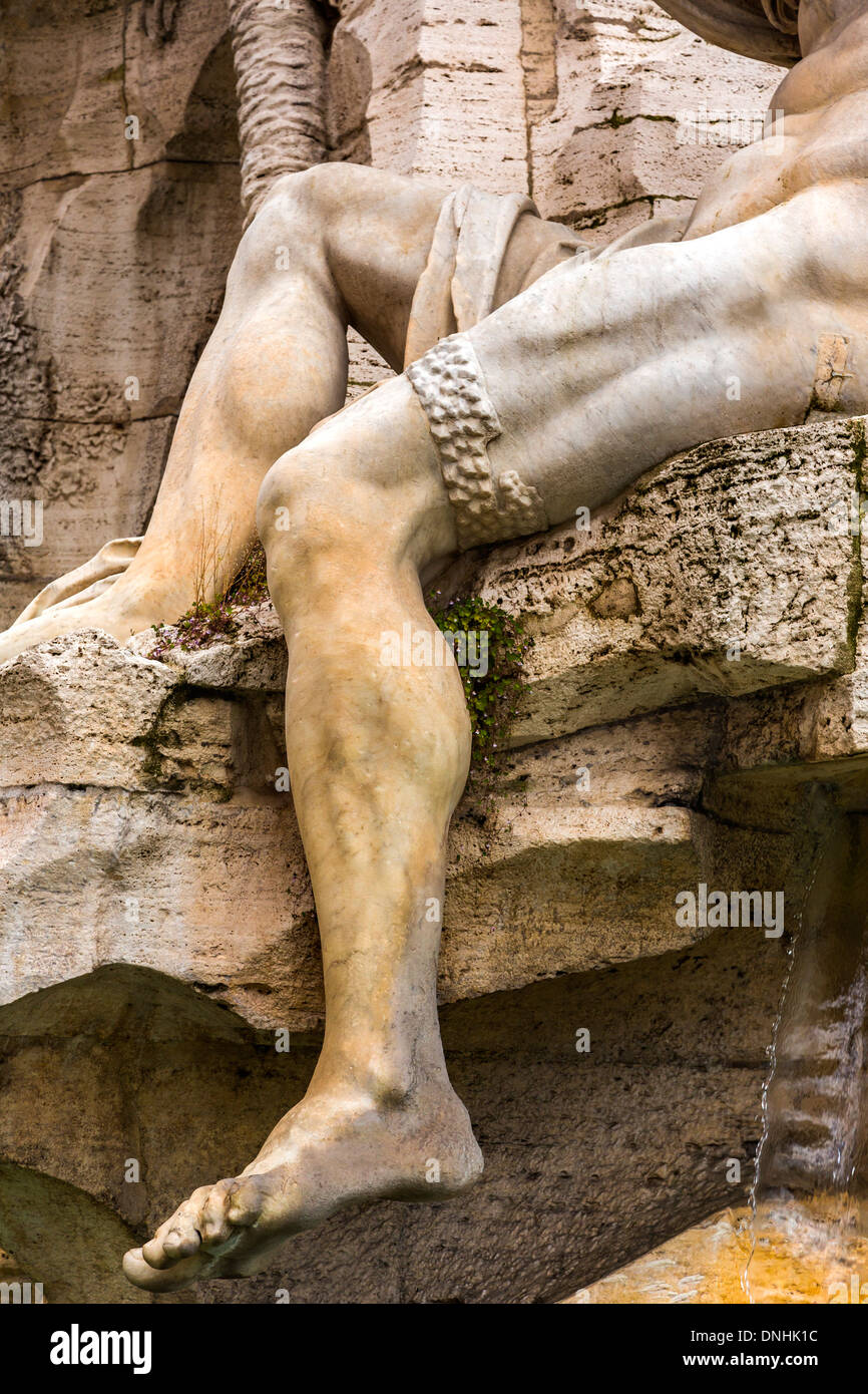 Fontana di Piazza Navona, Roma, della Provincia di Roma, lazio, Italy Foto Stock