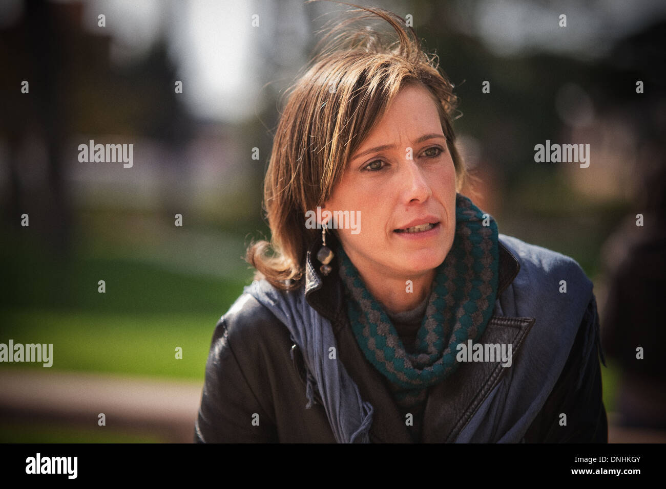 Ilaria Cucchi, sorella di Stefano, morto il 22 ottobre 2009, s a causa delle percosse ricevute mentre era in carcere. Foto Stock