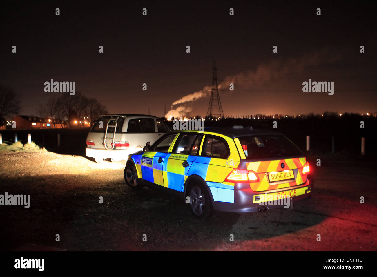 BMW auto di pattuglia di polizia metropolitana di Divisione del Traffico Foto Stock