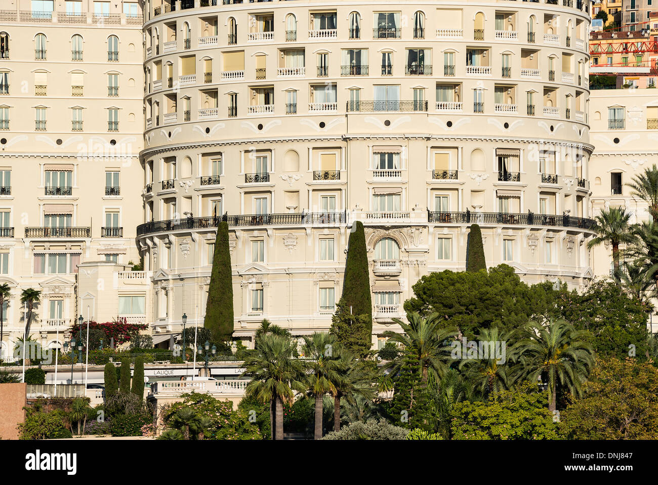 Vista del Hotel de Paris, Monte Carlo, Monaco Foto Stock