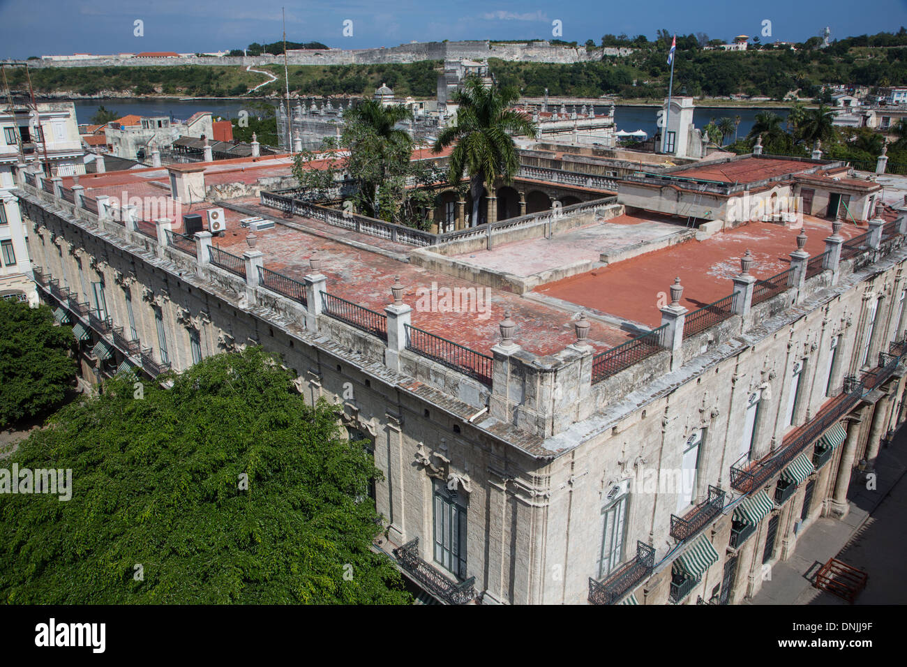 La vista dalla finestra in camera 511 IN CHAVANA, CUBA, CARAIBI Foto Stock