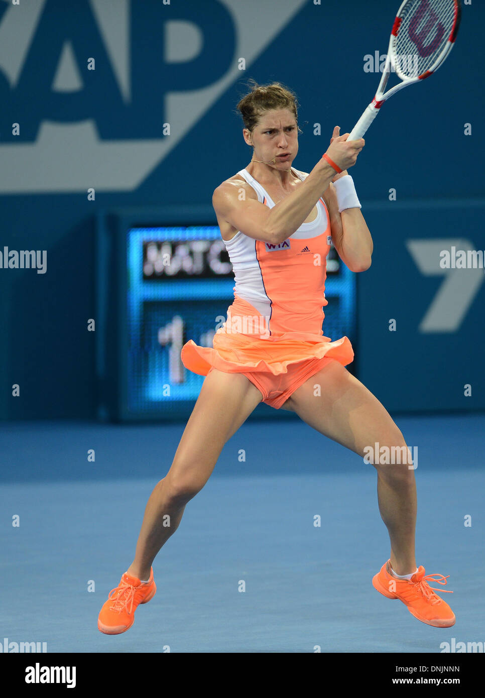 Brisbane, Australia. 31 Dic, 2013. ANDREA PETKOVIC il Giorno 3 - Azione dal Brisbane torneo internazionale di tennis a Brisbane. Credito: Azione Sport Plus/Alamy Live News Foto Stock