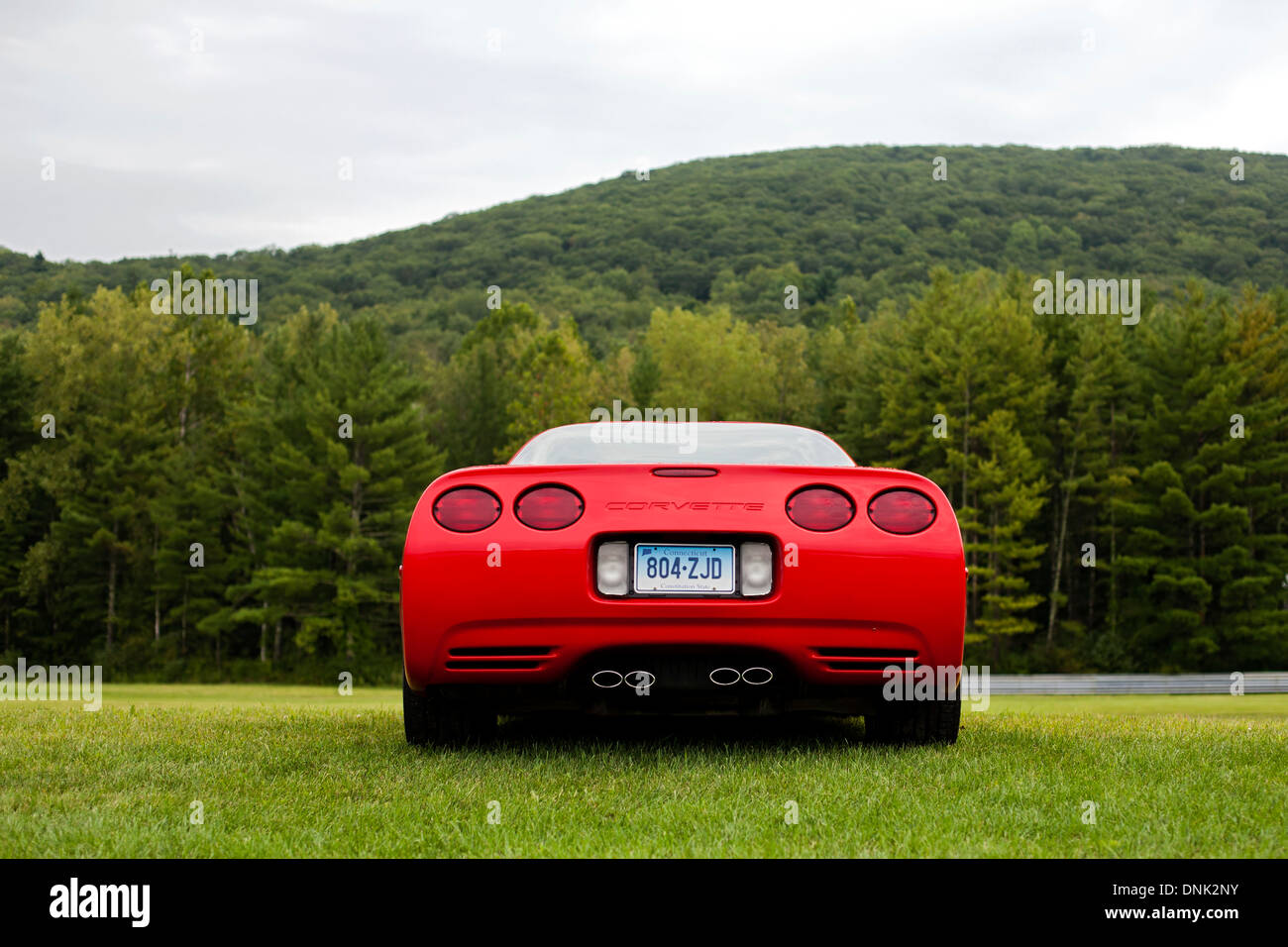 Corvette rosso Foto Stock