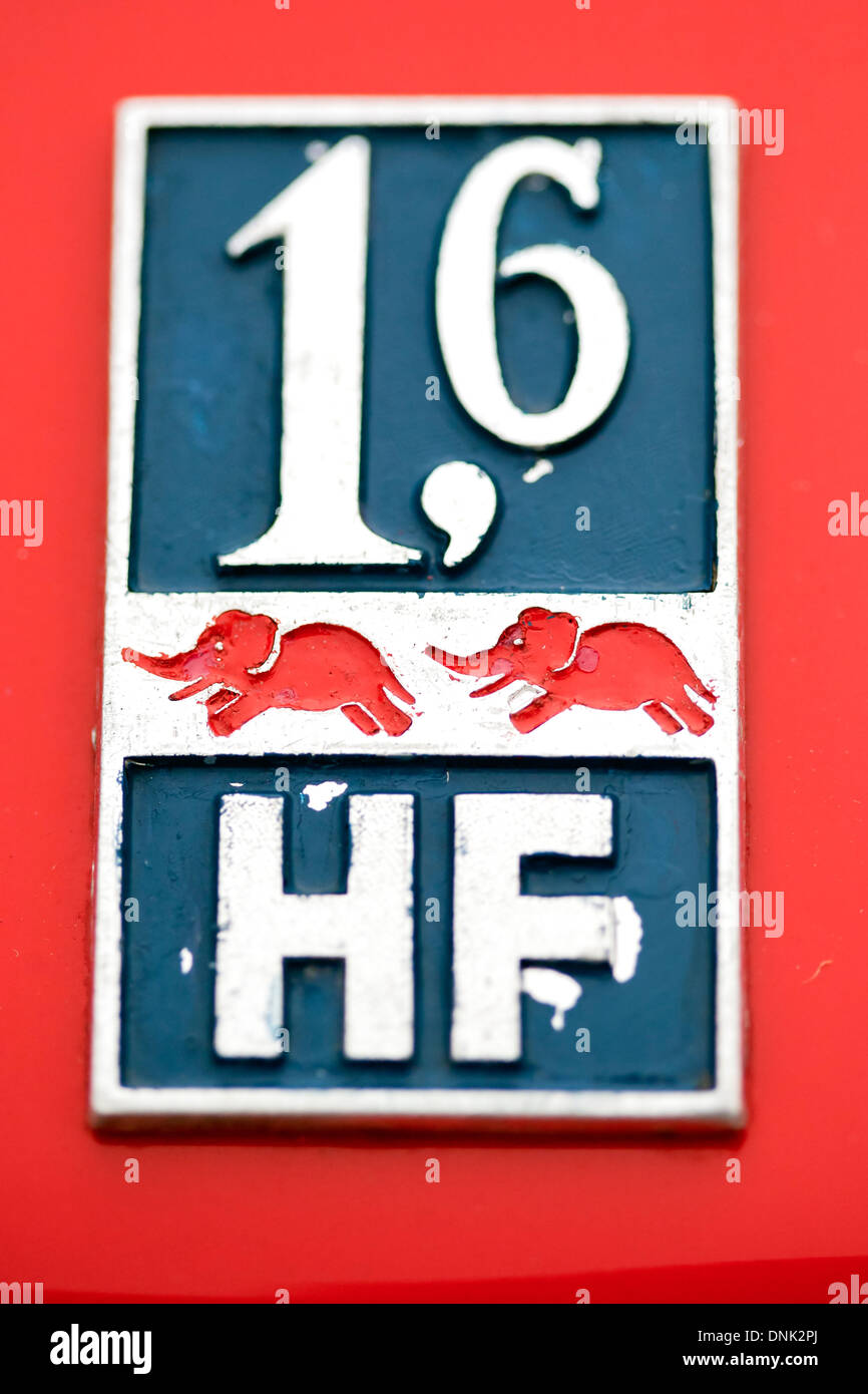 Auto d'epoca, badge Foto Stock