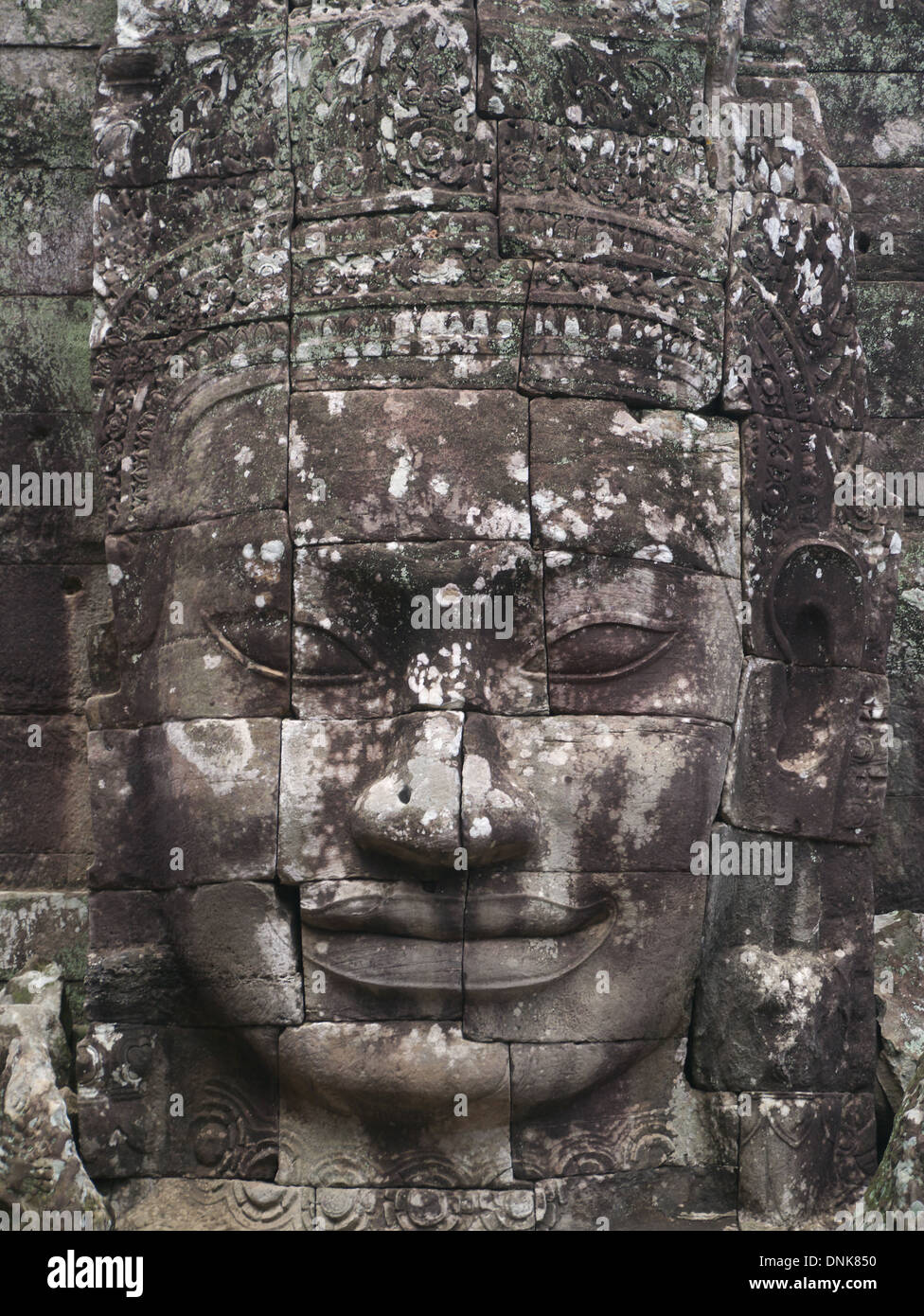 Cambogia Angkor Thom Angkor Wat sito testa in pietra di dio Foto Stock