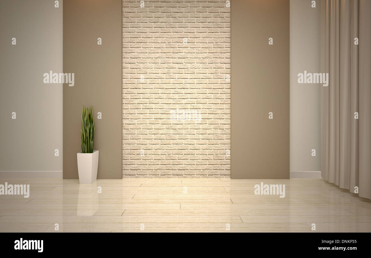 Soggiorno moderno luminose sfumature beige Foto Stock