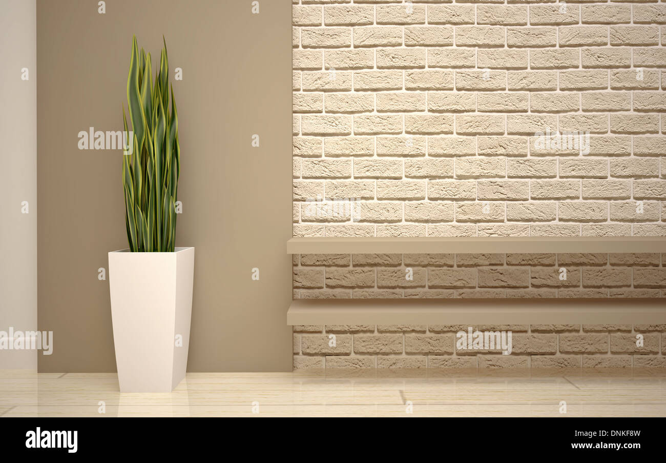 Soggiorno moderno luminose sfumature beige Foto Stock