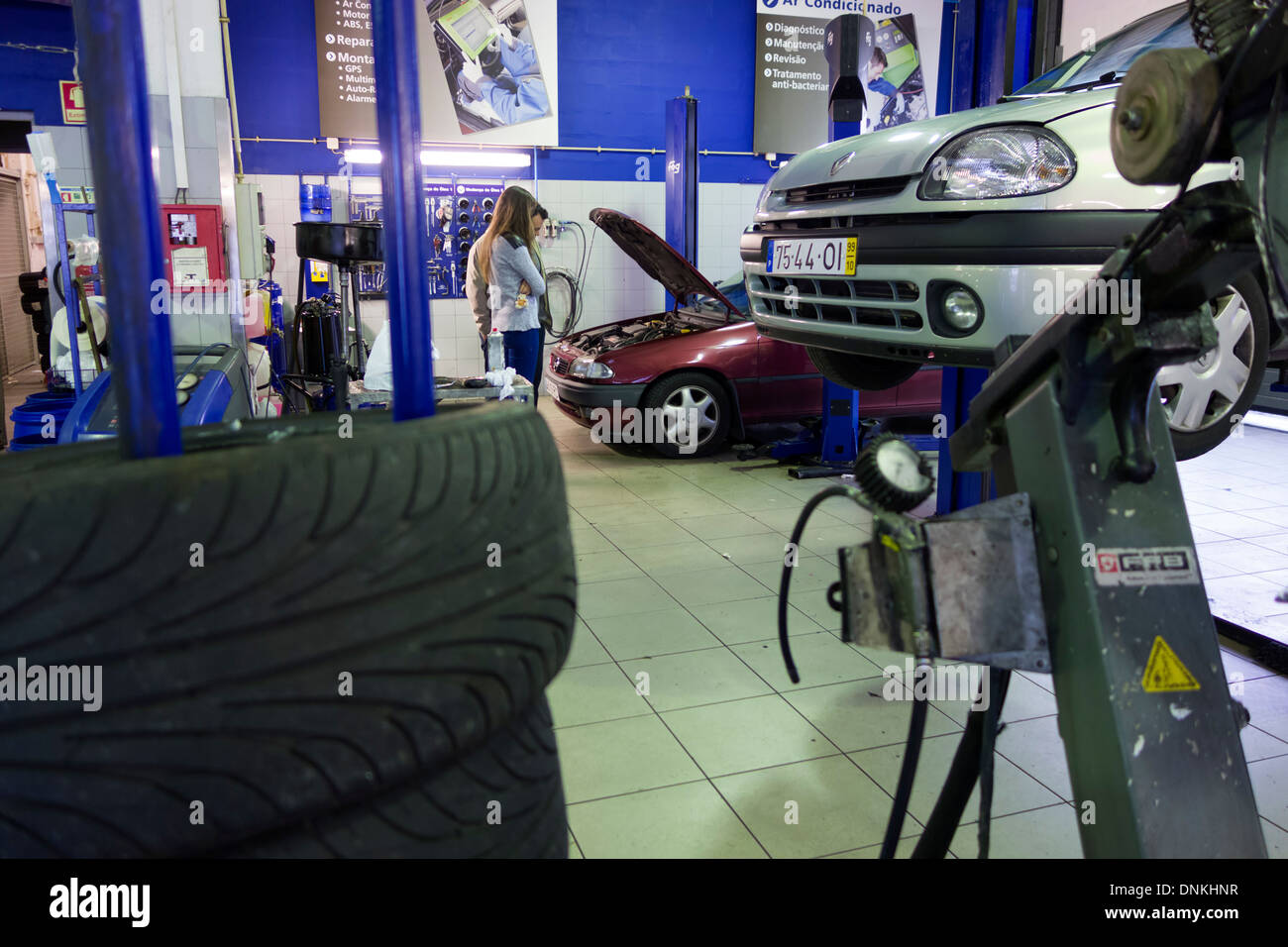 Riparazione auto shop garage Foto Stock