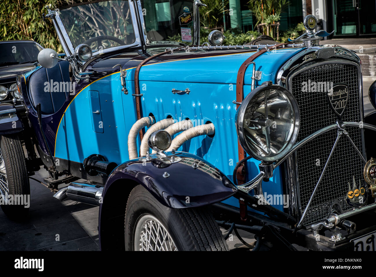 1931 vintage francese della Peugeot 201 X convertibile auto sportive in blu. Foto Stock