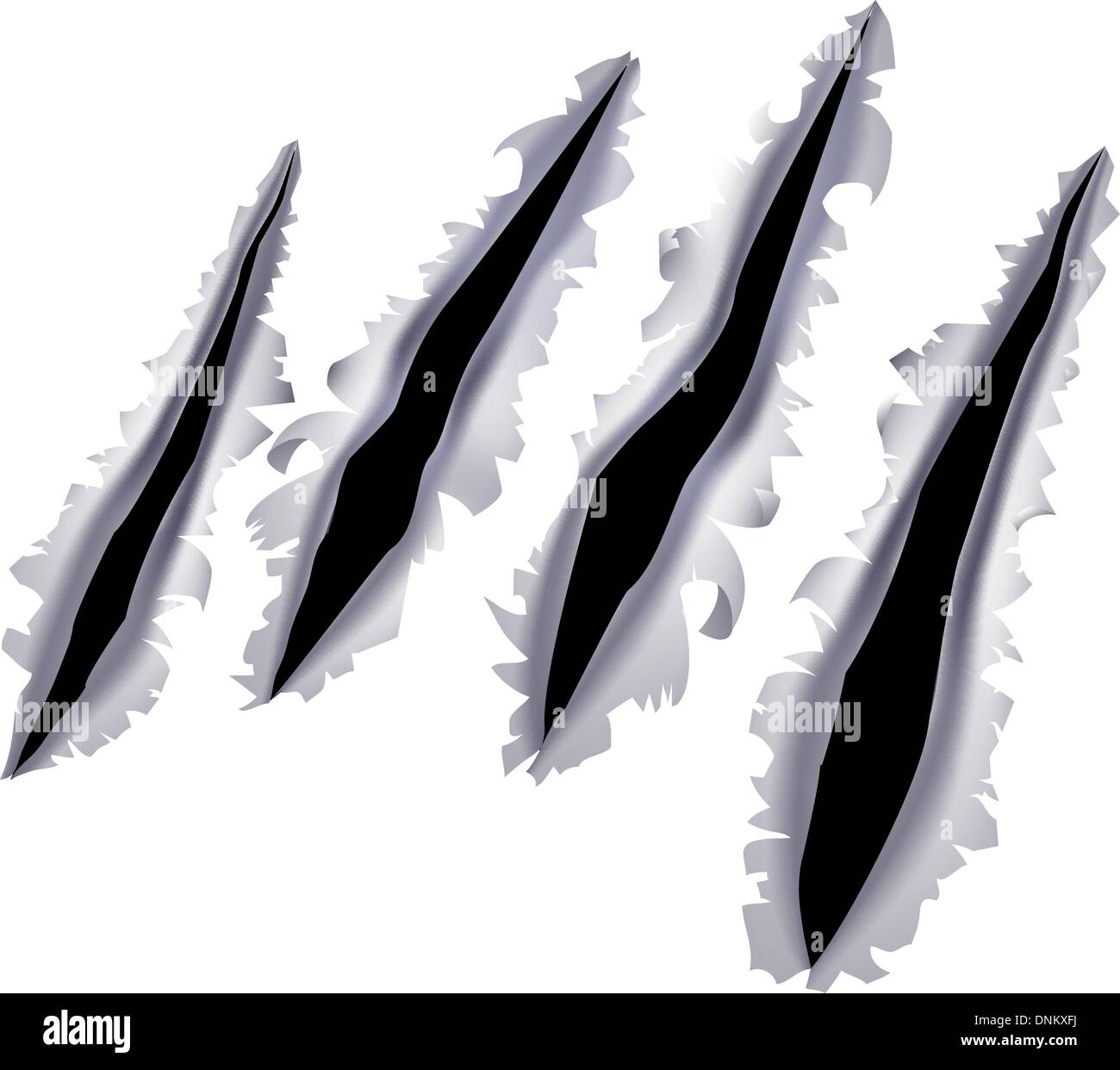 Una illustrazione di una griffa di monster o mano graffiare o rip attraverso un background in metallo Illustrazione Vettoriale Una illustrazione di una griffa di monster o mano graffiare o rip attraverso un background in metallo Illustrazione Vettoriale