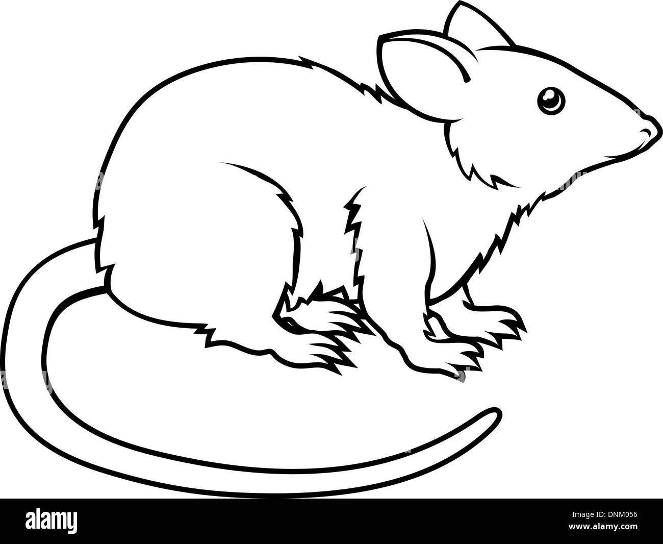 Una illustrazione di un ratto stilizzato forse un tatuaggio di ratto  Immagine e Vettoriale - Alamy