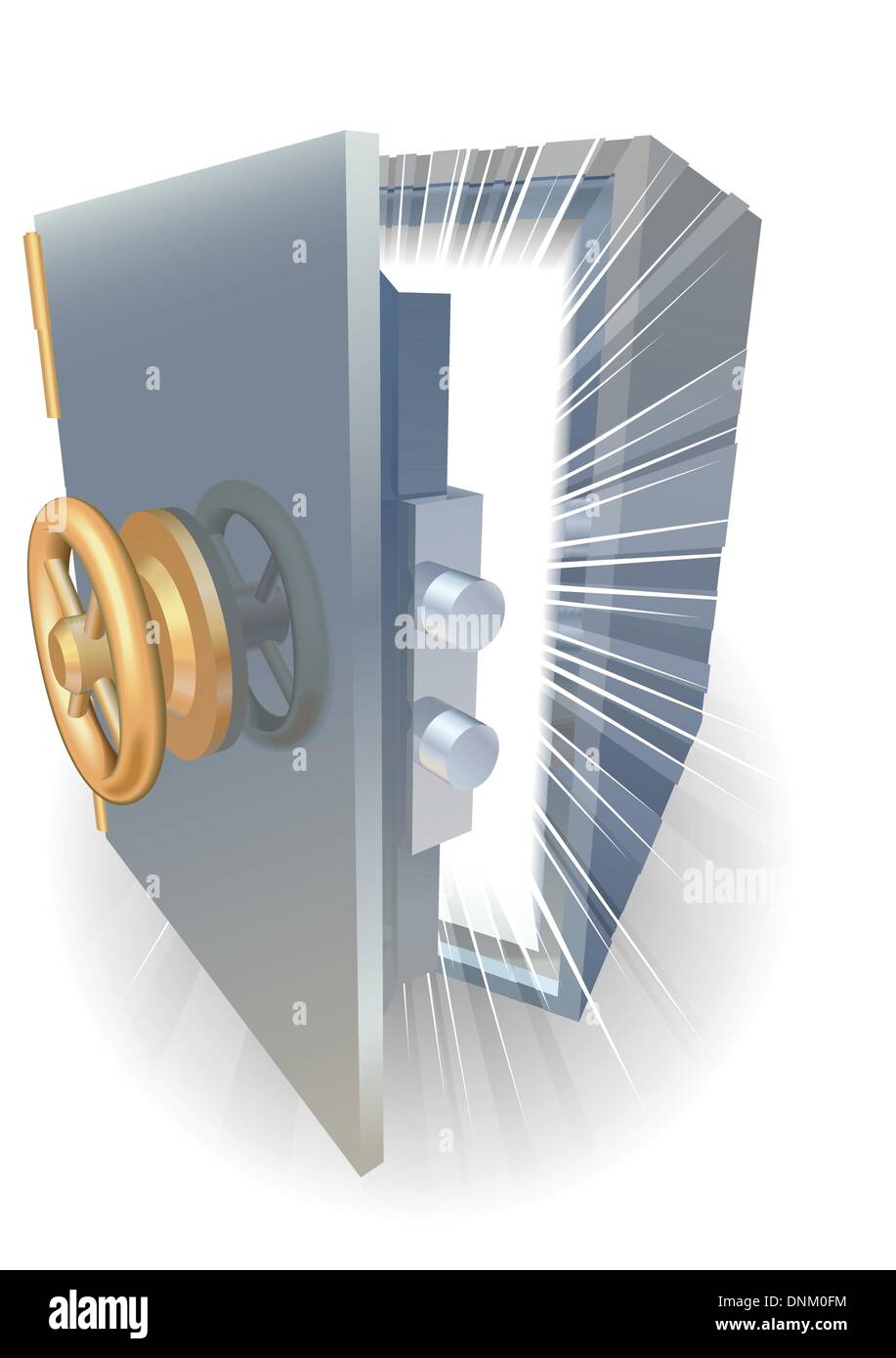 Apertura sicura contenente qualcosa di straordinario Illustrazione Vettoriale