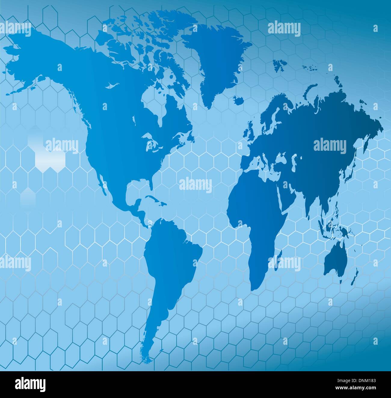 Un dinamico mondo 3d mappa con lo sfondo. Illustrazione Vettoriale