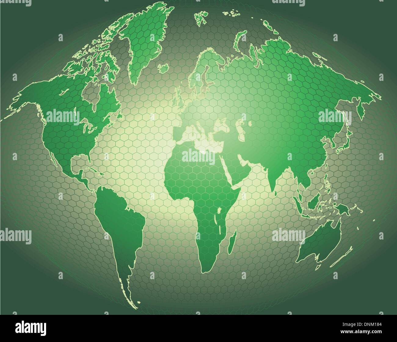 Un dinamico mondo 3d mappa con lo sfondo. Illustrazione Vettoriale