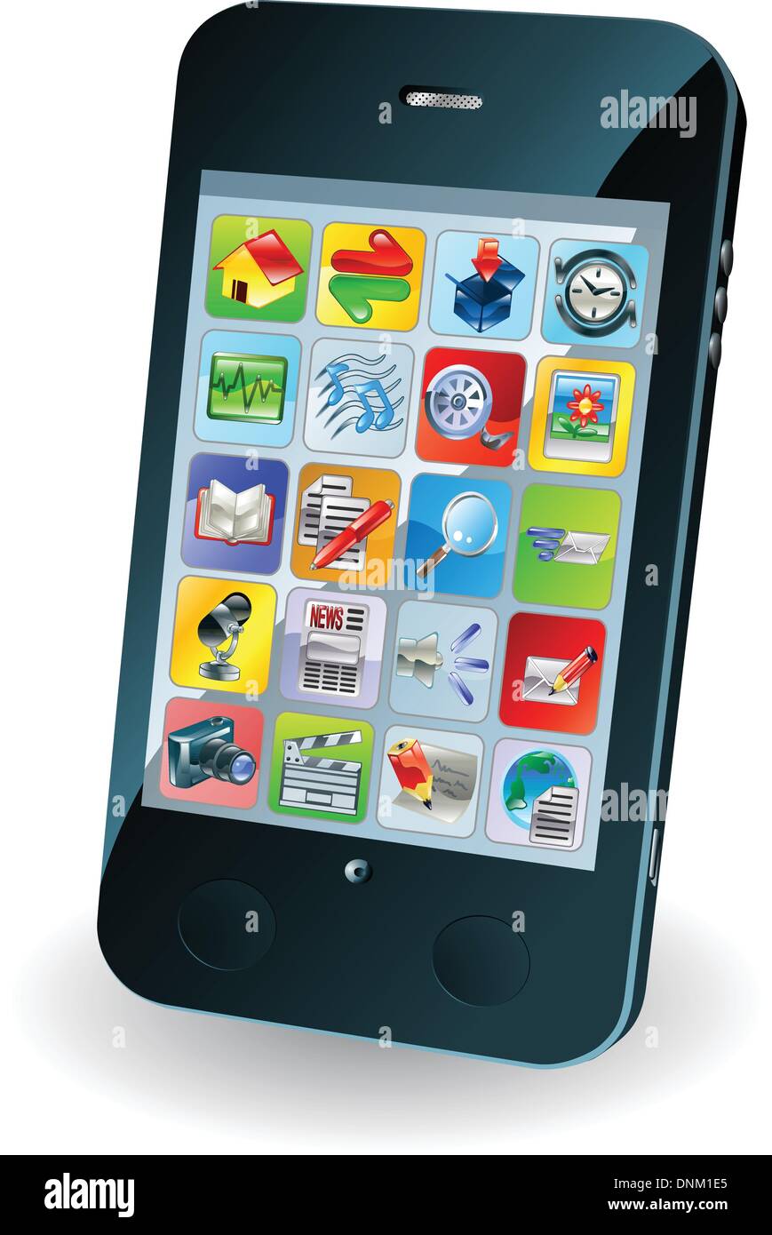 Illustrazione di una nuova smart telefono cellulare Illustrazione Vettoriale