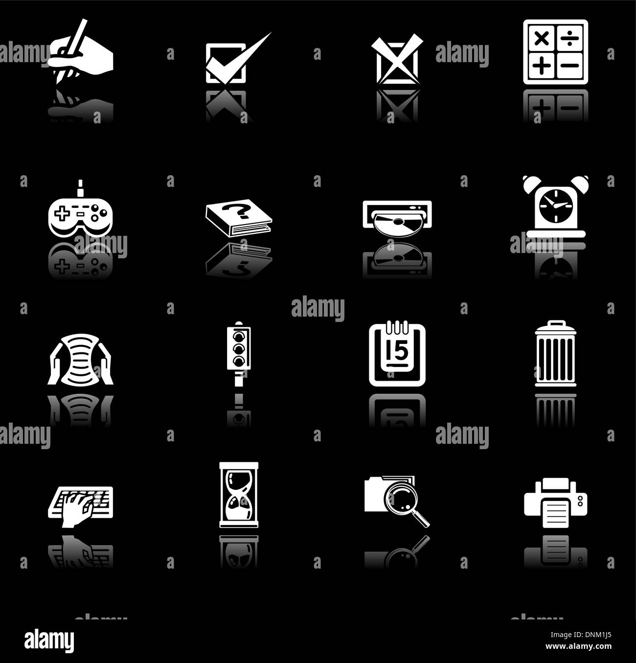 Icona applicazioni serie set. Un'icona set serie per applicazioni del computer Illustrazione Vettoriale