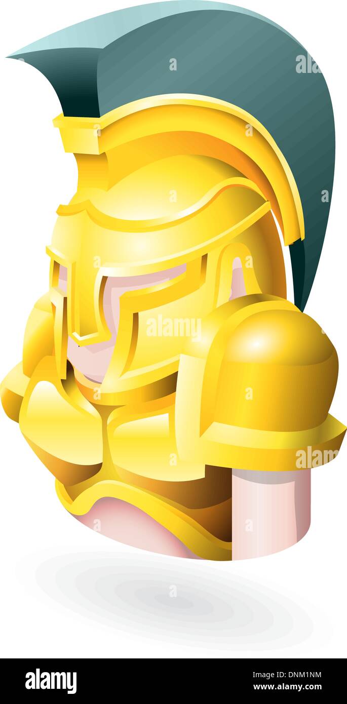 Illustrazione di uno spartano Illustrazione Vettoriale