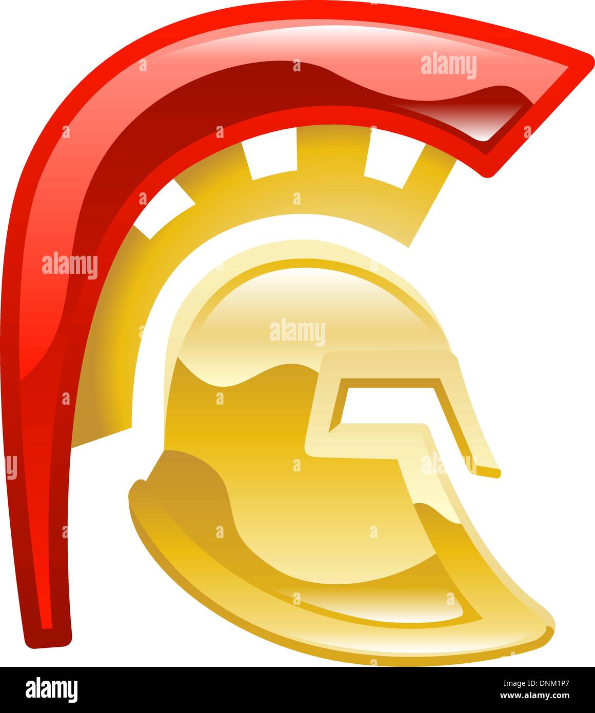 Illustrazione di un Spartan o trojan casco Illustrazione Vettoriale