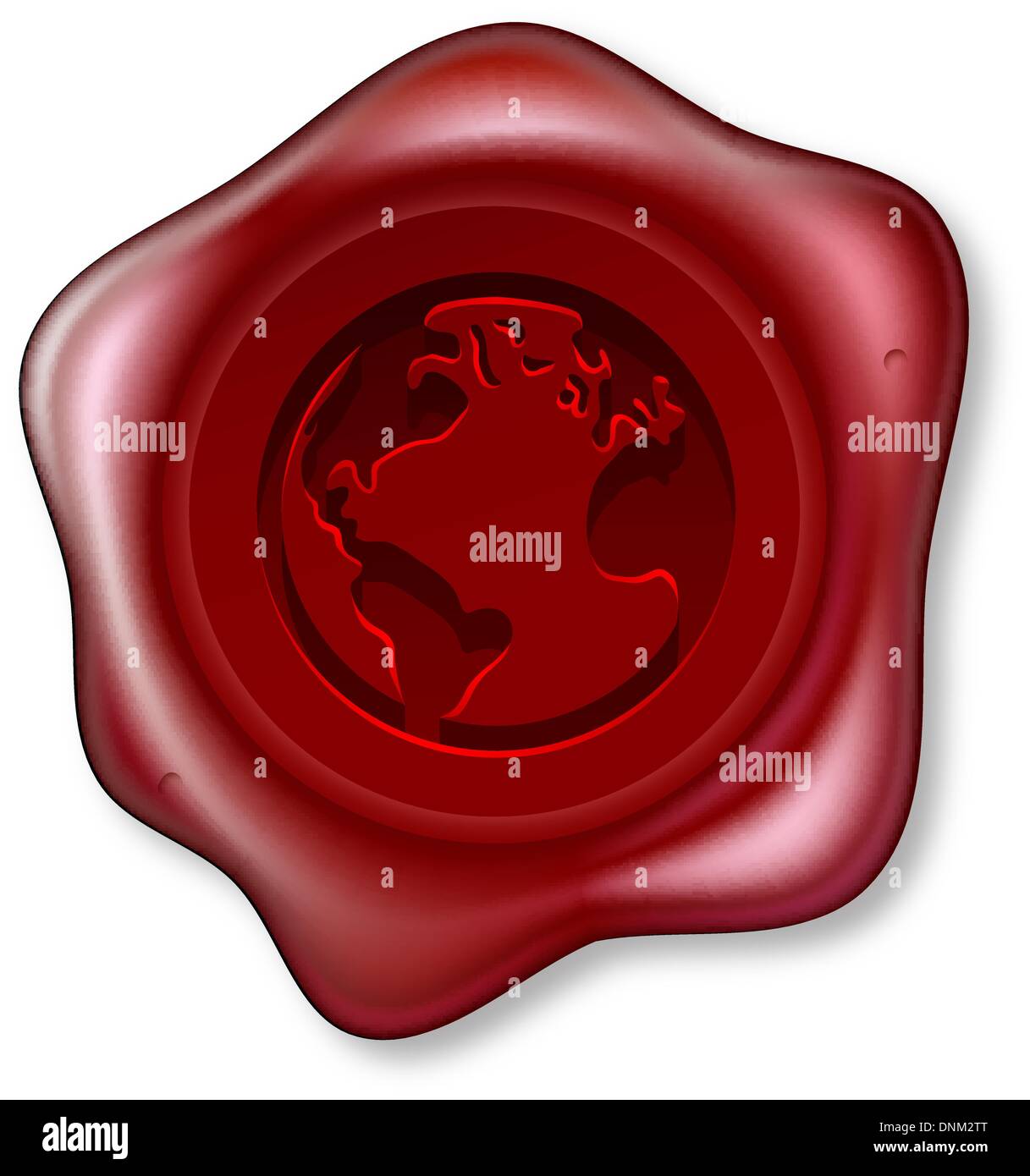 Sigillo ceralacca rosso Immagini Vettoriali Stock - Alamy