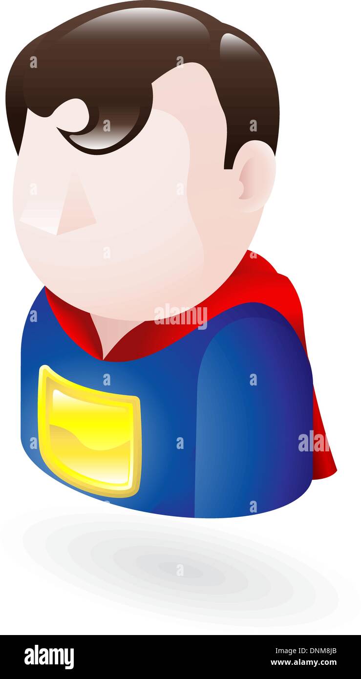 Illustrazione di un supereroe Illustrazione Vettoriale