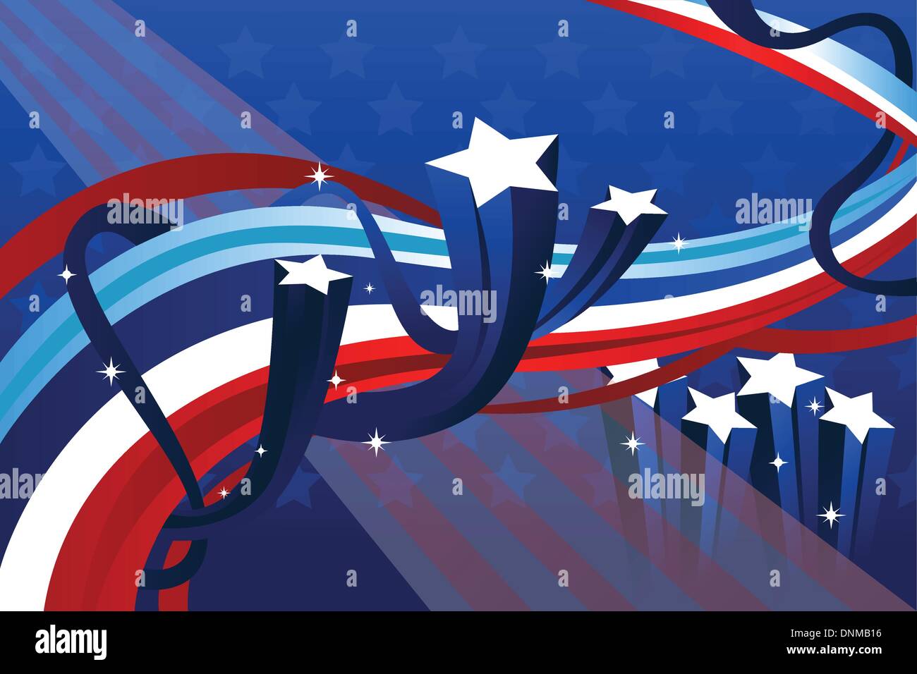 Una illustrazione vettoriale di un quarto di luglio banner Illustrazione Vettoriale