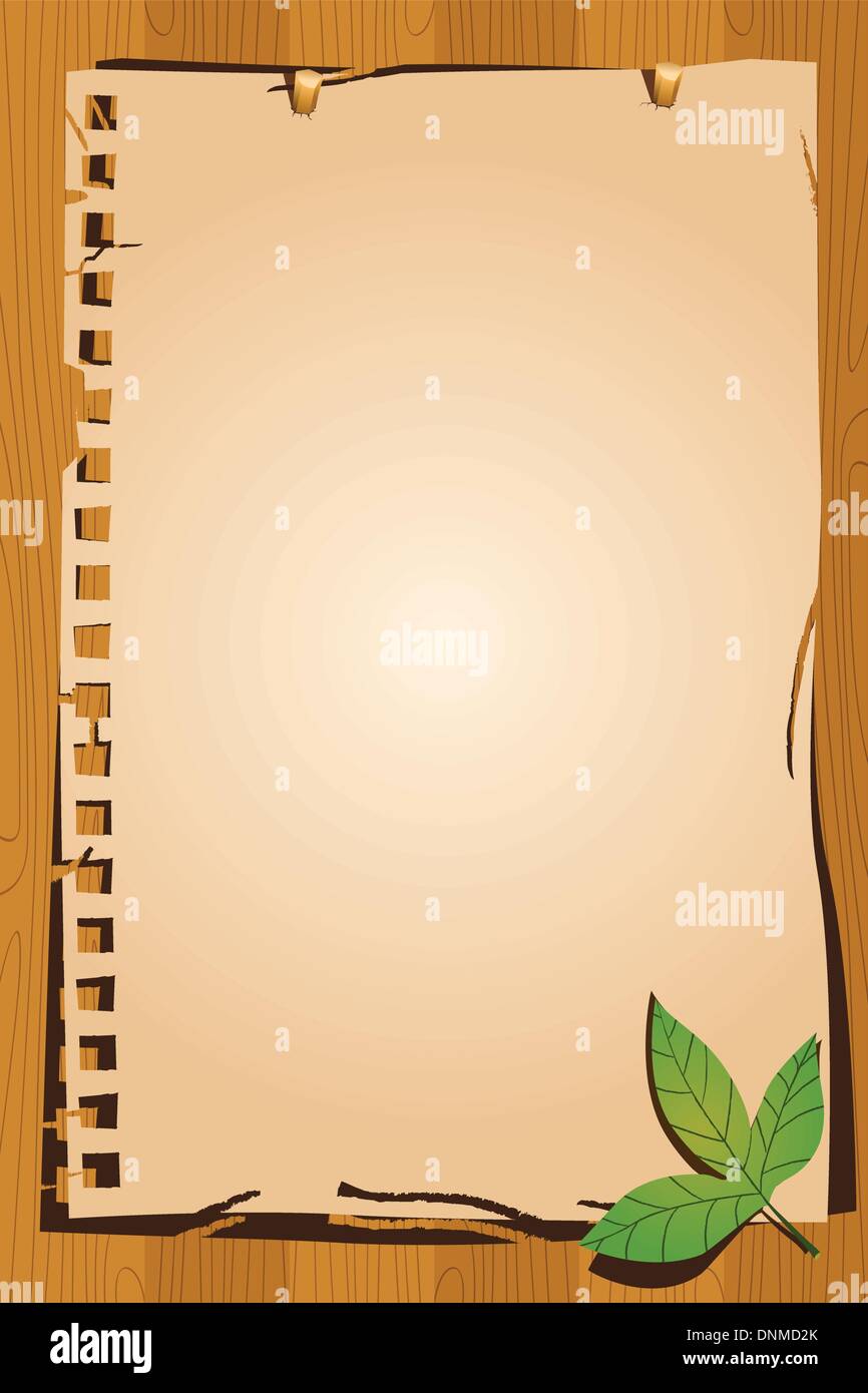 Una illustrazione vettoriale di un vecchio vintage sfondo della carta Illustrazione Vettoriale